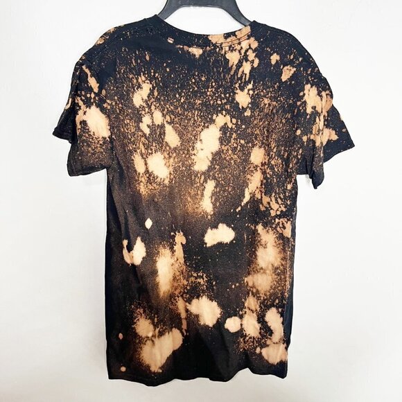 Handmade Bleach Tye Dye Cat Band Tee Size Large - Picture 4 of 4